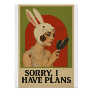 Vintage woman poster 