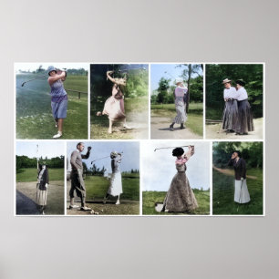 Vintage Women Golfers Poster