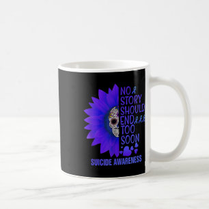 Vintage Women Men Sugar Skull Suicide Prevention A Coffee Mug