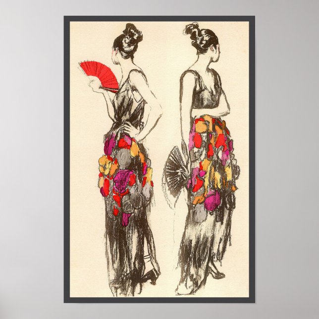 Vintage Women of Fashion with Spring Dresses Poster (Front)