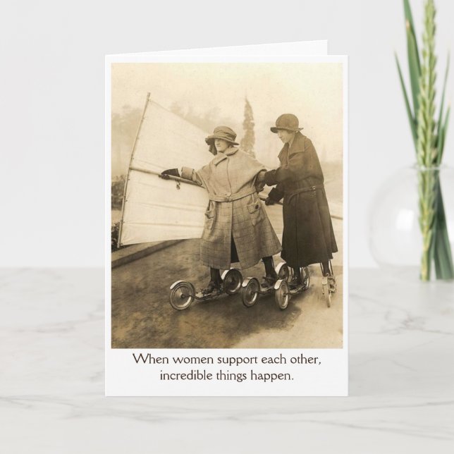 Vintage - Women Supporting Each Other, Card (Front)