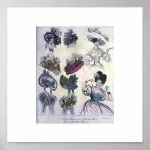 Vintage Women's Fashion  1800's Poster