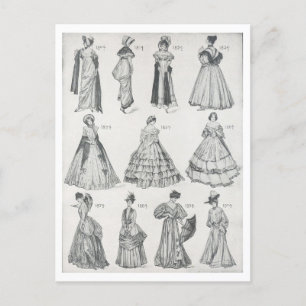 Vintage Women's Fashions of the 1800s Postcard