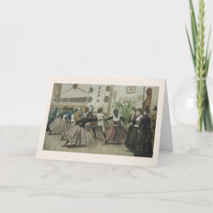 Vintage Women's Fencing Class Note Card