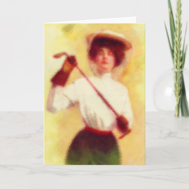 Vintage Women's Golf Fashion Card (Front)