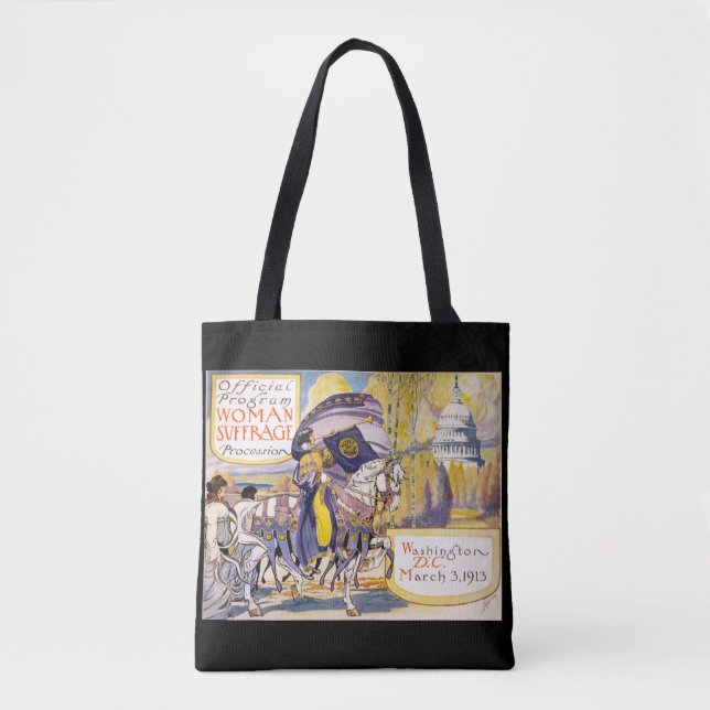 Vintage Women's Suffrage Advertisement Tote Bag (Front)