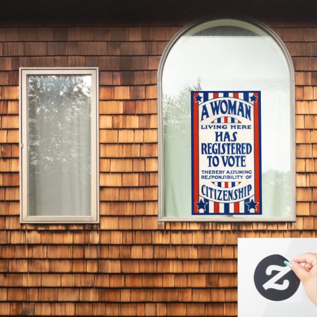 Vintage Women's Voting Rights Support Reprint (Home Window)