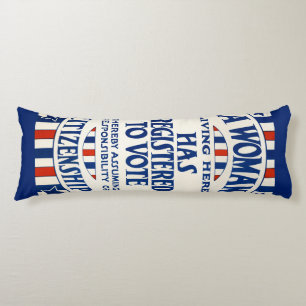 Vintage Women's Voting Rights Support Reprint Body Cushion