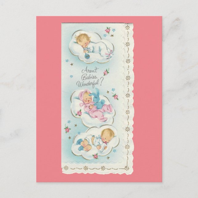 Vintage "Wonderful Babies" Postcard (Front)