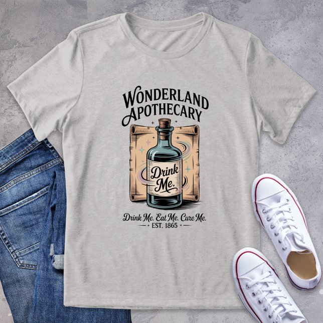 Vintage Wonderland Apothecary Logo Bookish Tee (Creator Uploaded)