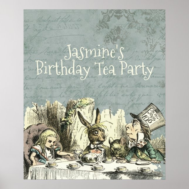 Vintage Wonderland Custom Tea Party   Poster (Front)