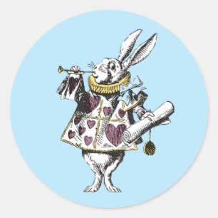 Vintage Wonderland Rabbit Classic Round Sticker