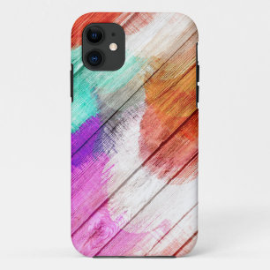 Vintage Wood Abstract Painting #2 iPhone 11 Case