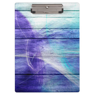 Vintage Wood Abstract Painting #6 Clipboard