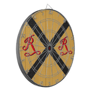 Vintage Wood Railroad Crossing Sign Dartboard