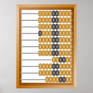 Vintage Wooden Abacus Classic Counting Tool  Poster