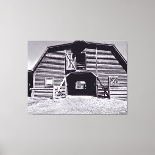 Vintage Wooden Barn Exterior Canvas Print