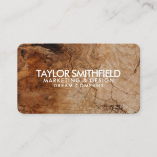 Vintage Wooden Business Card