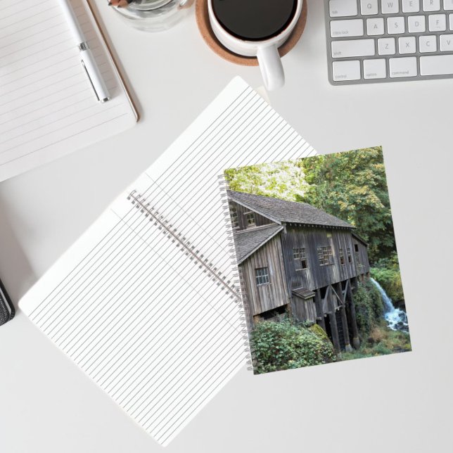Vintage Wooden Grist Mill Photo Notebook (In Situ)