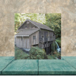 Vintage Wooden Grist Mill Tile<br><div class="desc">For history and nostalgia collectors! Ceramic tile that features the photo image of a vintage,  wooden grist mill that is now a historical landmark. Perfect for use as a kitchen trivit! Credit: Cedar Creek Grist Mill - Woodland,  Washington.</div>