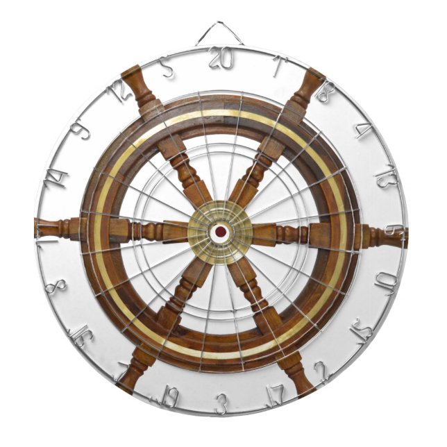 Vintage Wooden Helm Dartboard (Front)