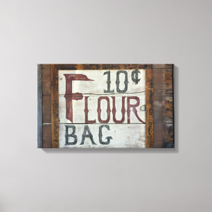 Vintage Wooden Sign Flour Western Store Photograph