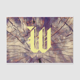 Vintage wooden tree trunk background customisable tissue paper
