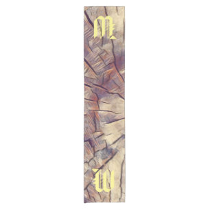 Vintage wooden tree trunk background customizable  short table runner