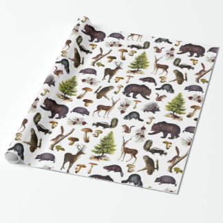 Vintage Woodland Animals Wrapping Paper