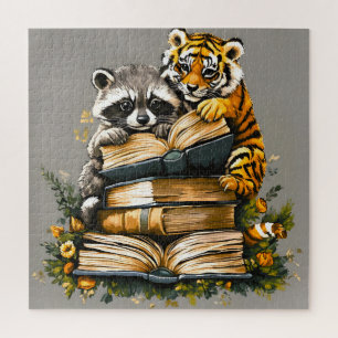 Vintage Woodland Book Club Jigsaw Puzzle