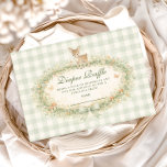 Vintage Woodland Deer Diapper Raffle Enclosure Card<br><div class="desc">A soft woodland baby shower design featuring a delicate watercolor fawn standing above a floral forest wreath. Gentle greenery, tiny mushrooms, and wildflowers surround the center, while a soft sage gingham background and ribbon bow add a cozy countryside nursery feel. The vintage storybook illustration style and muted woodland palette create...</div>