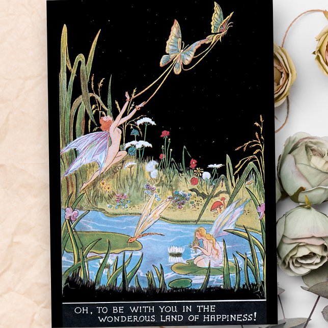 Vintage Woodland Fairies, Butterflies & Pond Tissue Paper (Creator Uploaded)