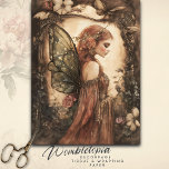 Vintage Woodland Fairy with Roses Decoupage  Tissue Paper<br><div class="desc">This vintage enchanted woodland fairy design brings a touch of magic to your decoupage and craft projects. Featuring a delicate fairy with intricate butterfly wings, adorned in flowing robes with soft roses, this design captures the beauty of nature and fantasy. The warm sepia tones and antique-style artwork create a timeless...</div>