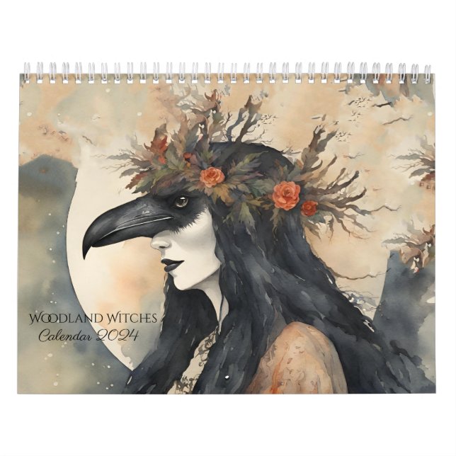 Vintage Woodland Witch Calendar (Cover)