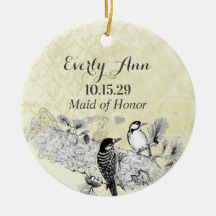 Vintage Woodpeckers Maid of Honour Ornament