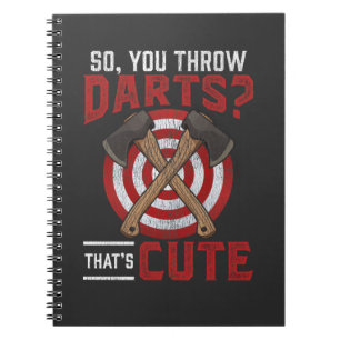 Vintage Woodworker Darts Axe Throwing Humour Notebook