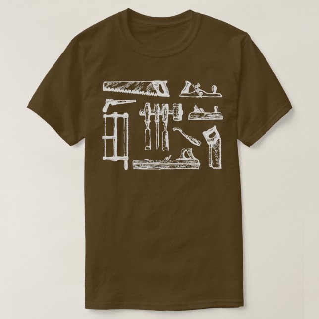 Vintage Woodworking Tools T-Shirt (Design Front)