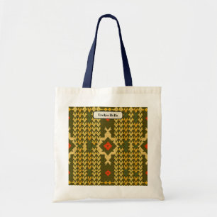 Vintage Wool Argyle Texture Aesthetic Tote Bag