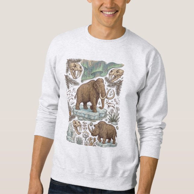 Vintage Woolly Mammoth Ice Age Sweatshirt (Front)