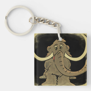 Vintage Woolly Mammoth Key Ring