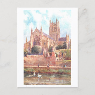 Vintage Worcester Cathedral Postcard