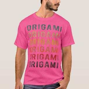 Vintage Word Retro Distressed Origami Paper Fold C T-Shirt