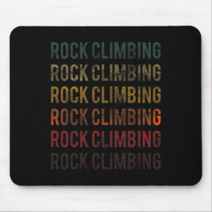 Vintage Word Retro Distressed Rock Climbing Cute G Mouse Pad