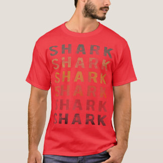 Vintage Word Retro Distressed Shark Animal Lover C T-Shirt