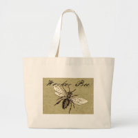 Vintage Worker Bee Insect Illustration Antique