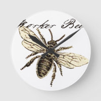 Vintage Worker Bee Insect Illustration Antique