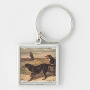 Vintage Working Gordon Setters Key Chain