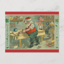 Vintage Workshop Santa