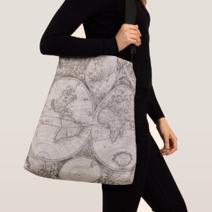 Vintage World Globe Map Crossbody Bag