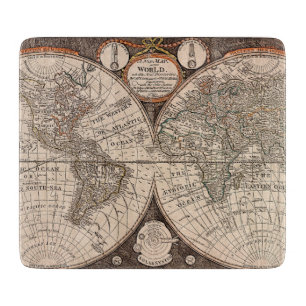 Vintage World Map (1766) Cutting Board